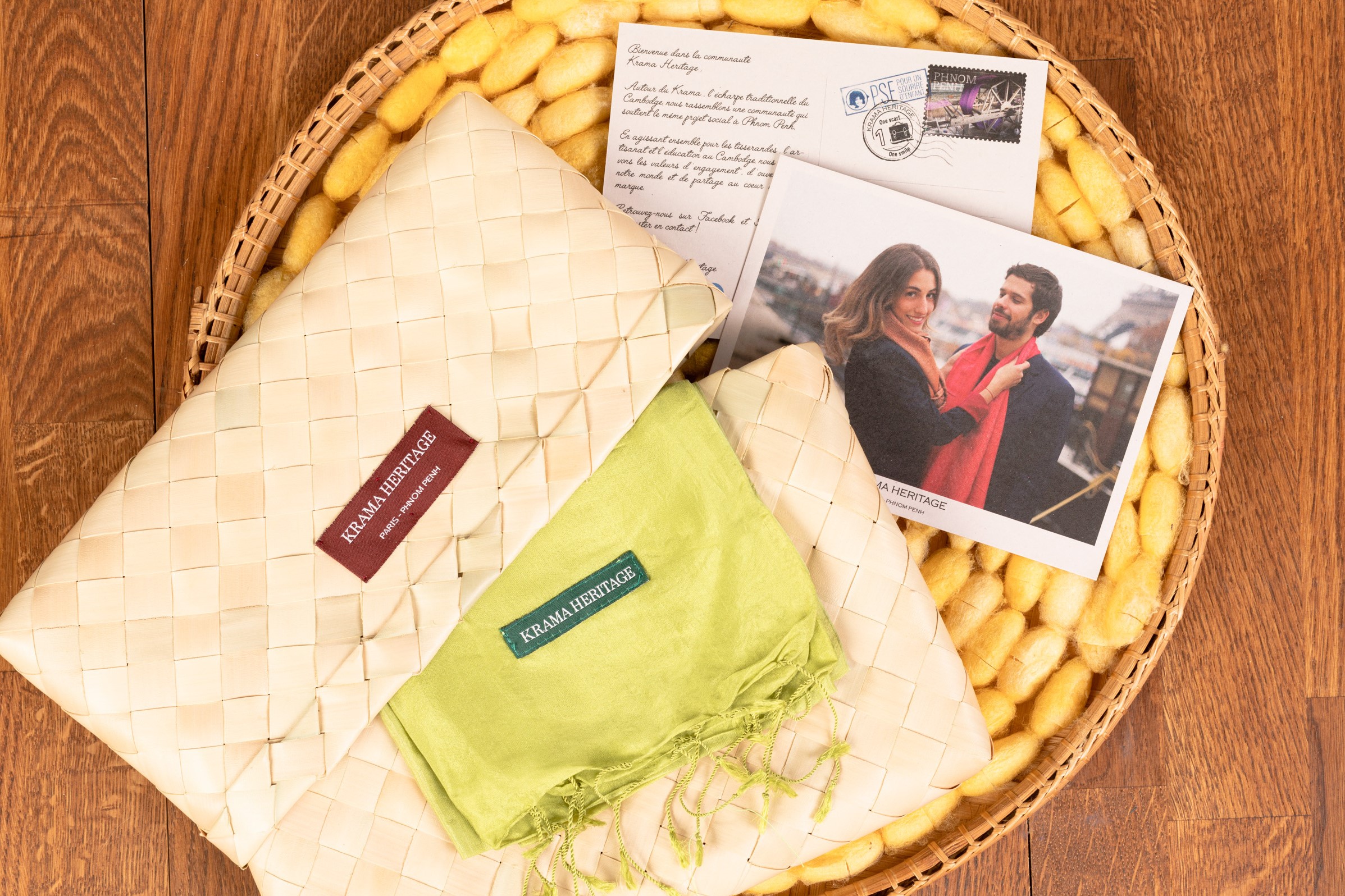 Le Krama Soyeux Vert Chartreuse 2