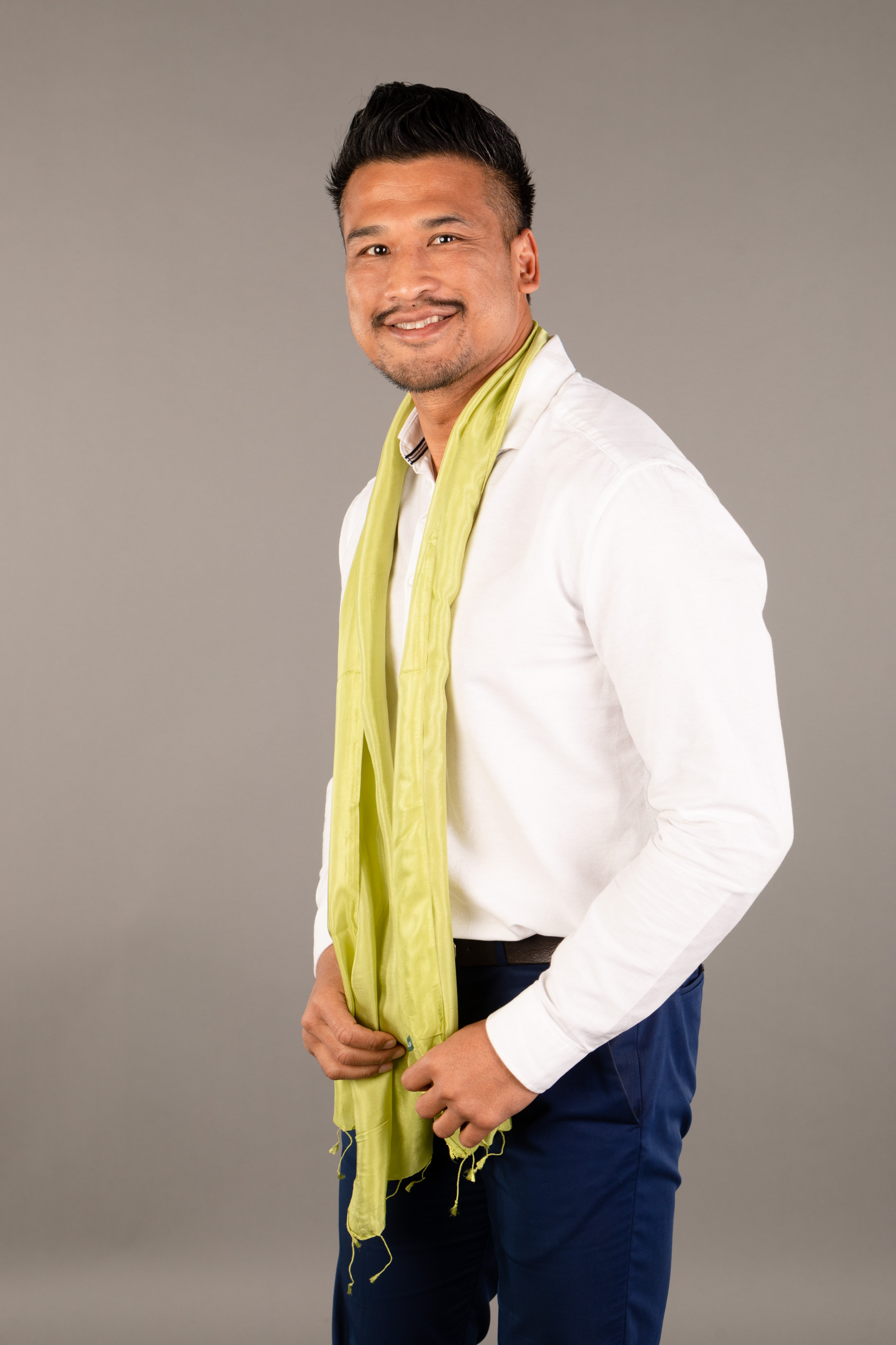 Le Krama Soyeux Vert Chartreuse 4