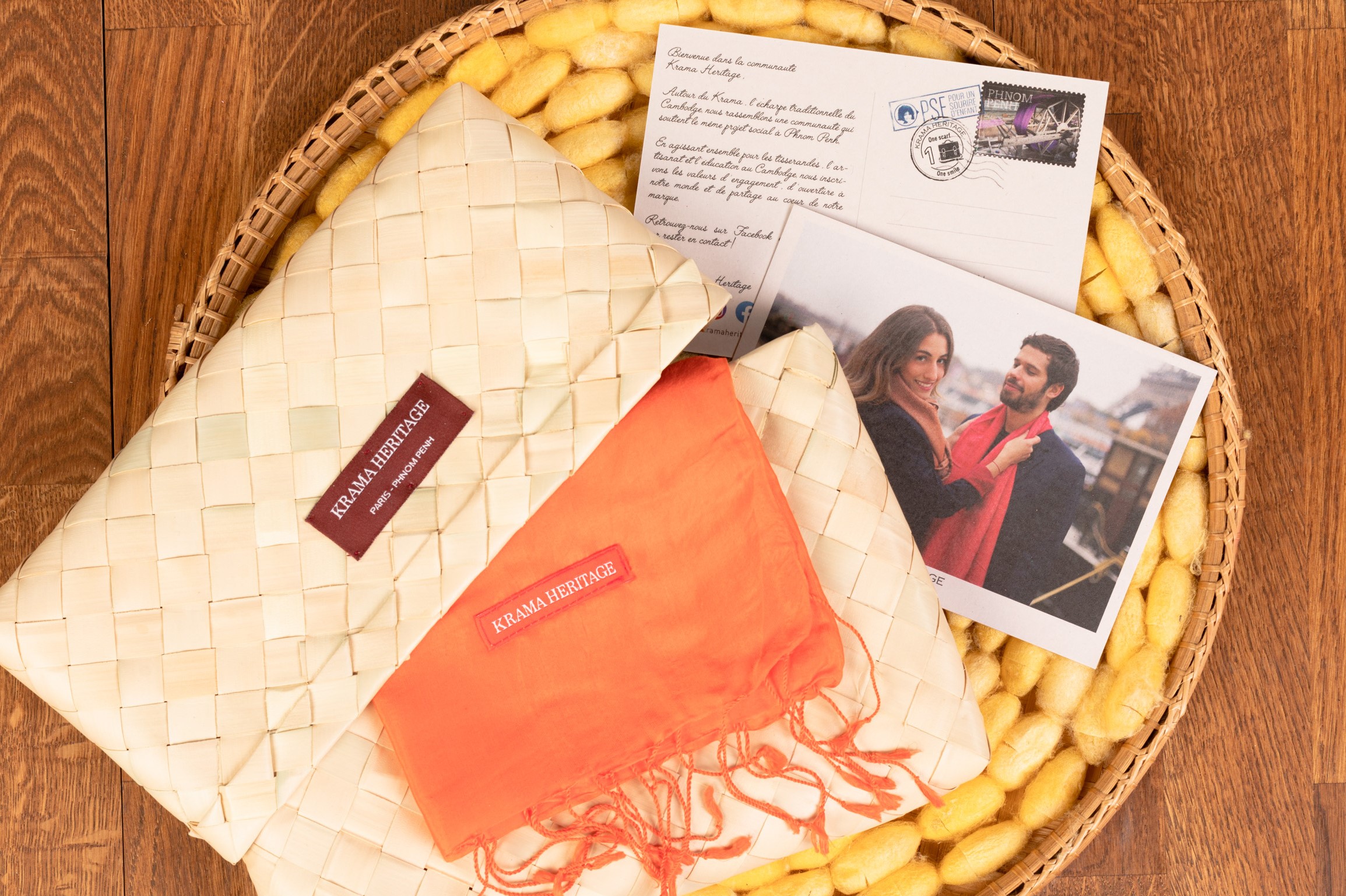 Le Krama Soyeux Orangé 2