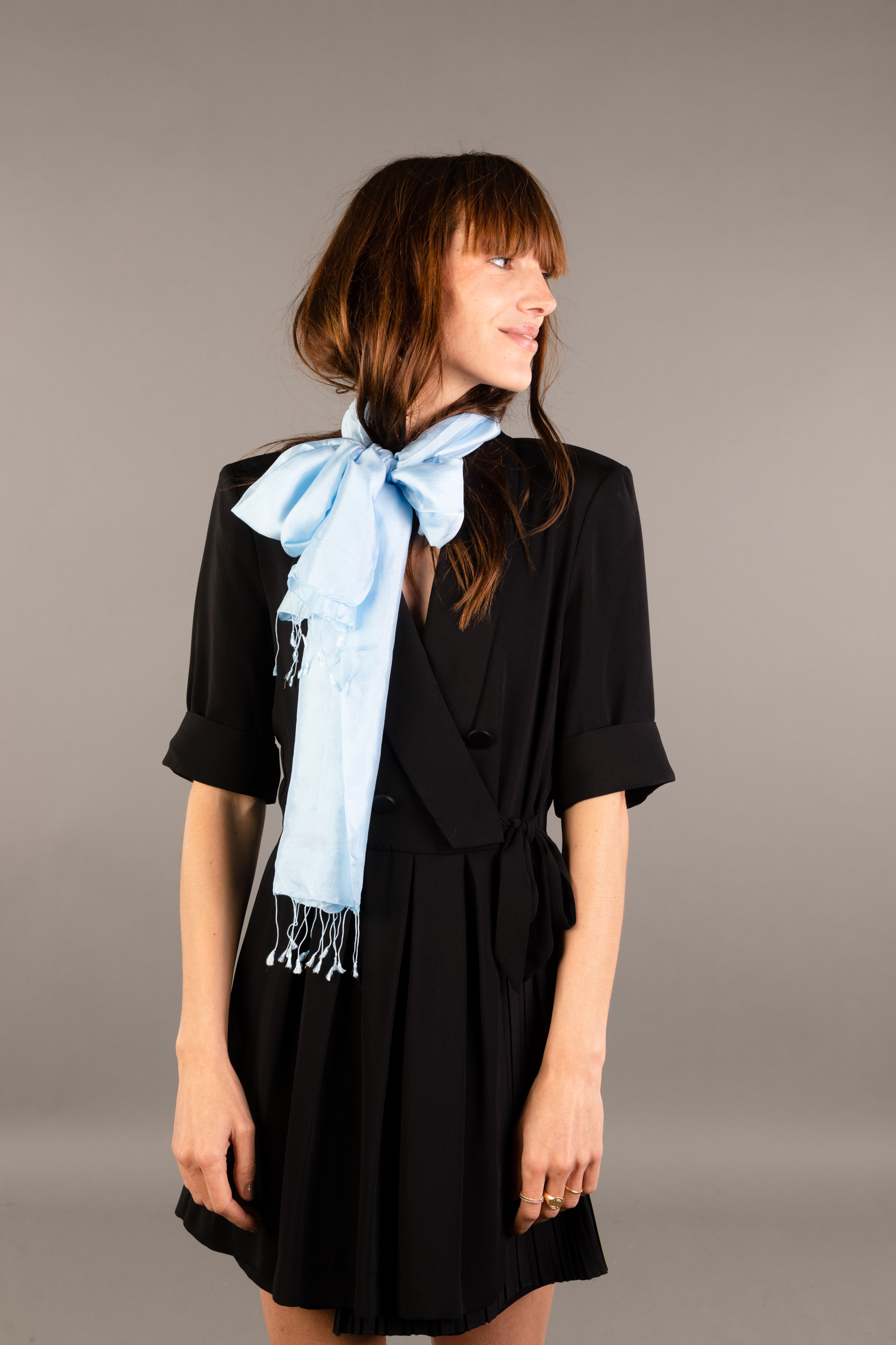 Le Krama Soyeux Bleu Ciel 3