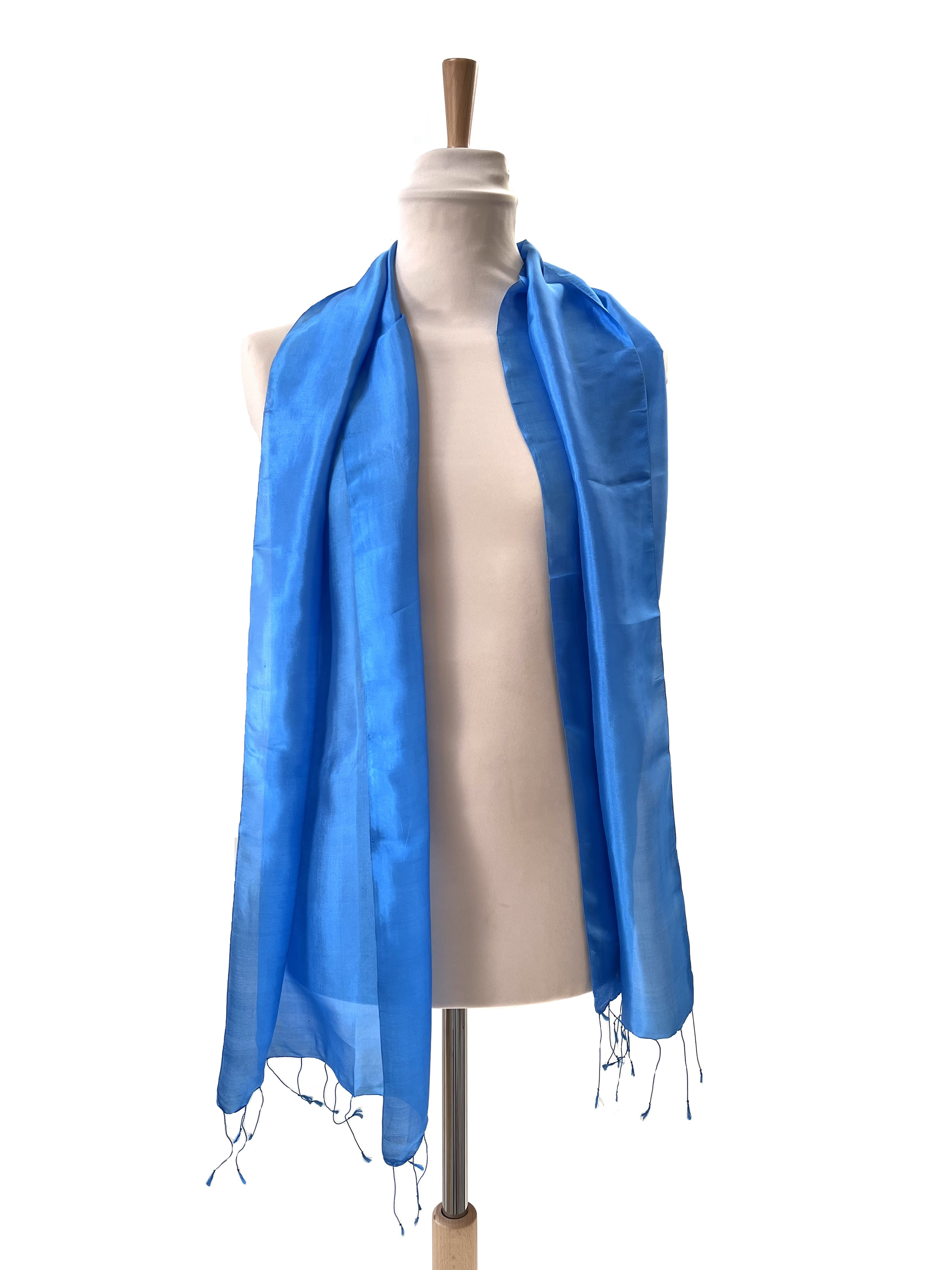 Le Krama Soyeux Bleu Roi 5