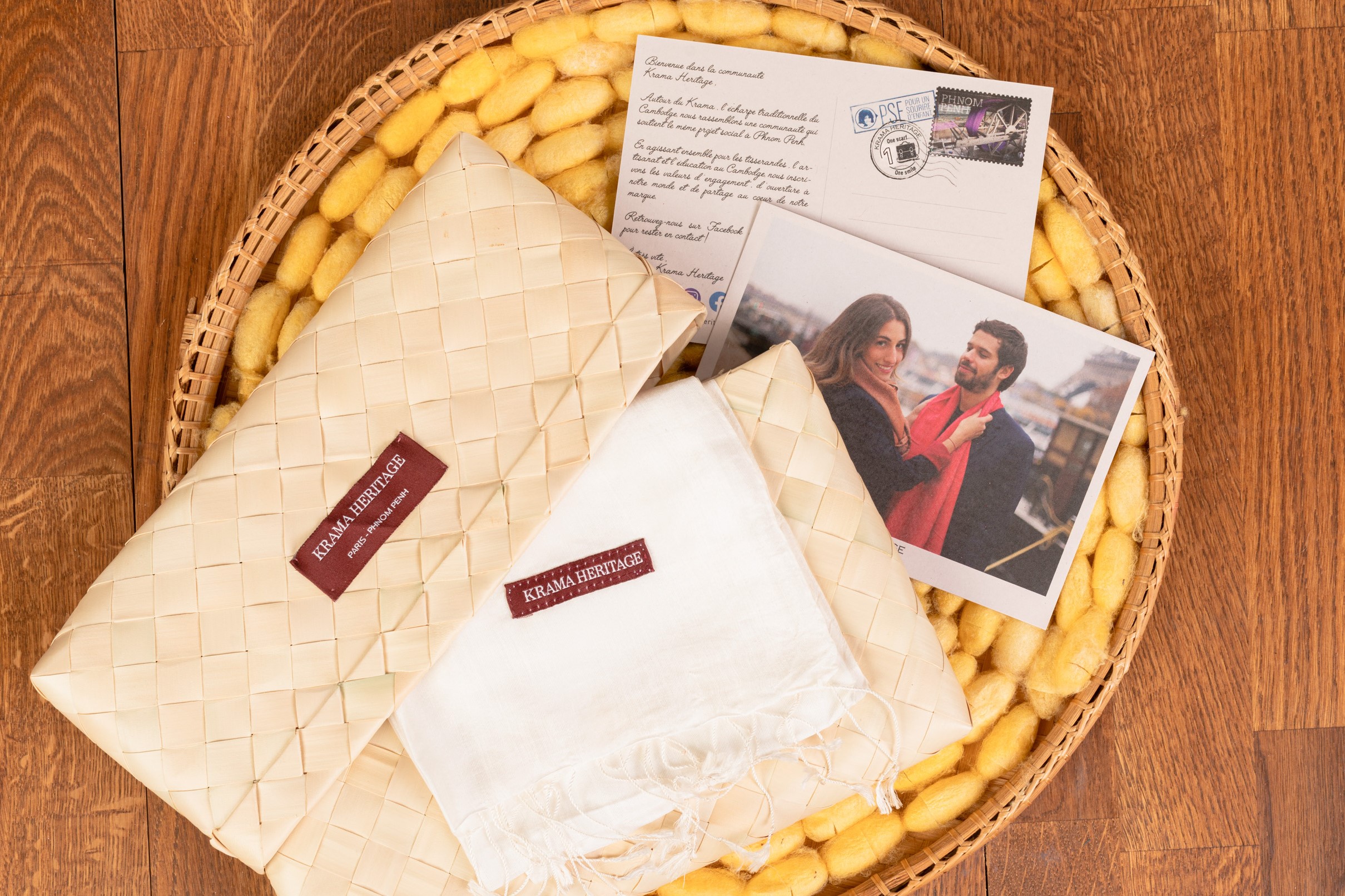 Le Krama Soyeux Blanc Neige 2