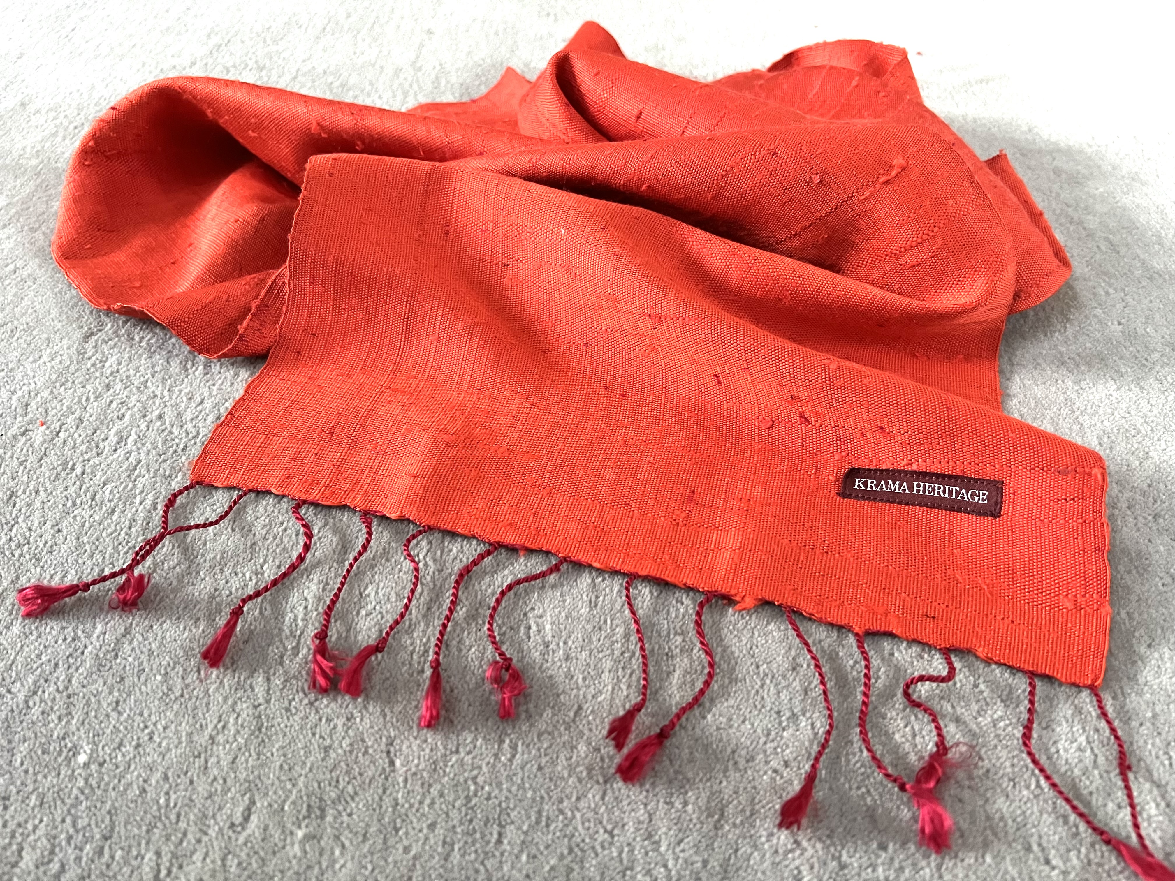 Le Krama Texturé Orangé 8