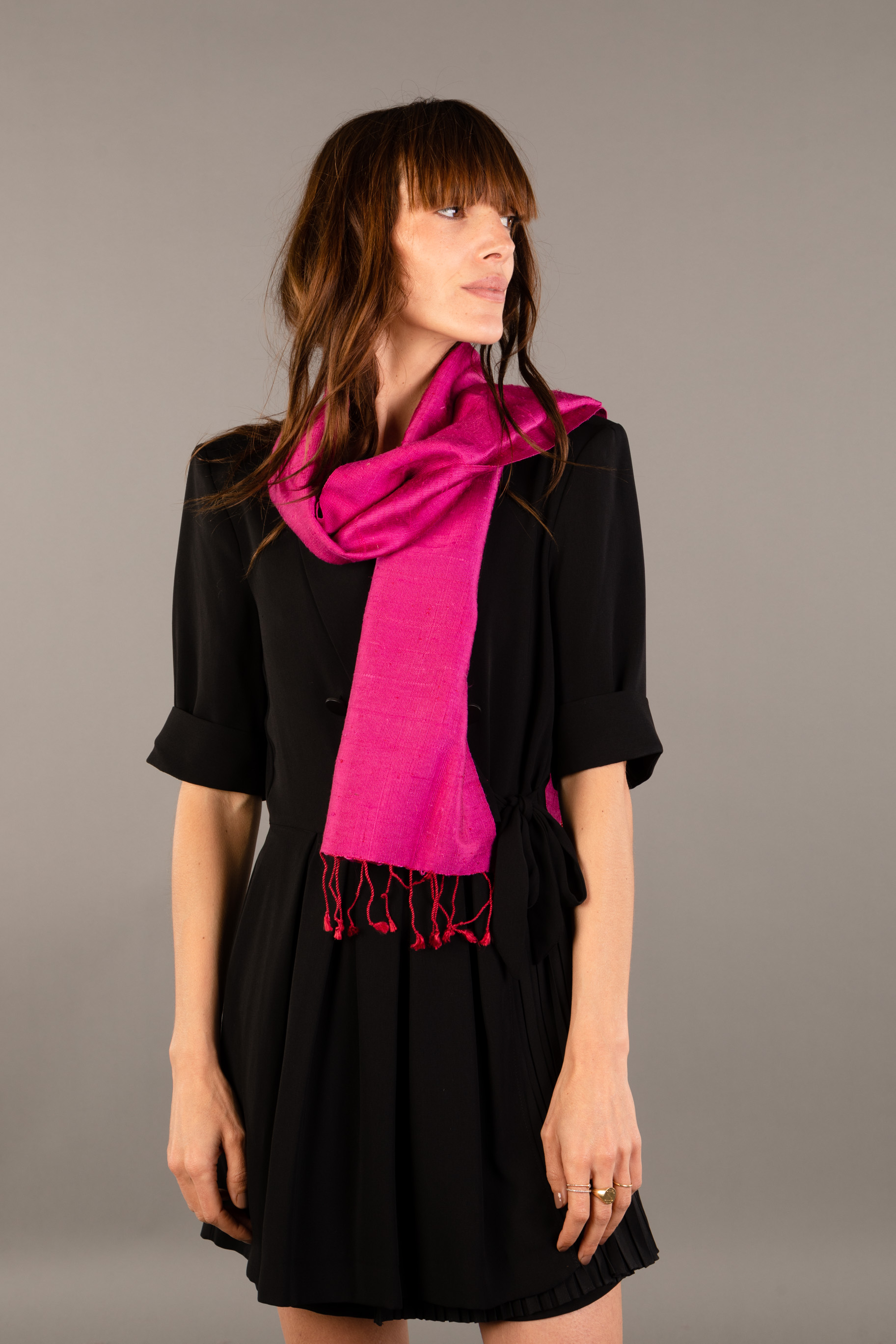 Le Krama Texturé Fushia 3