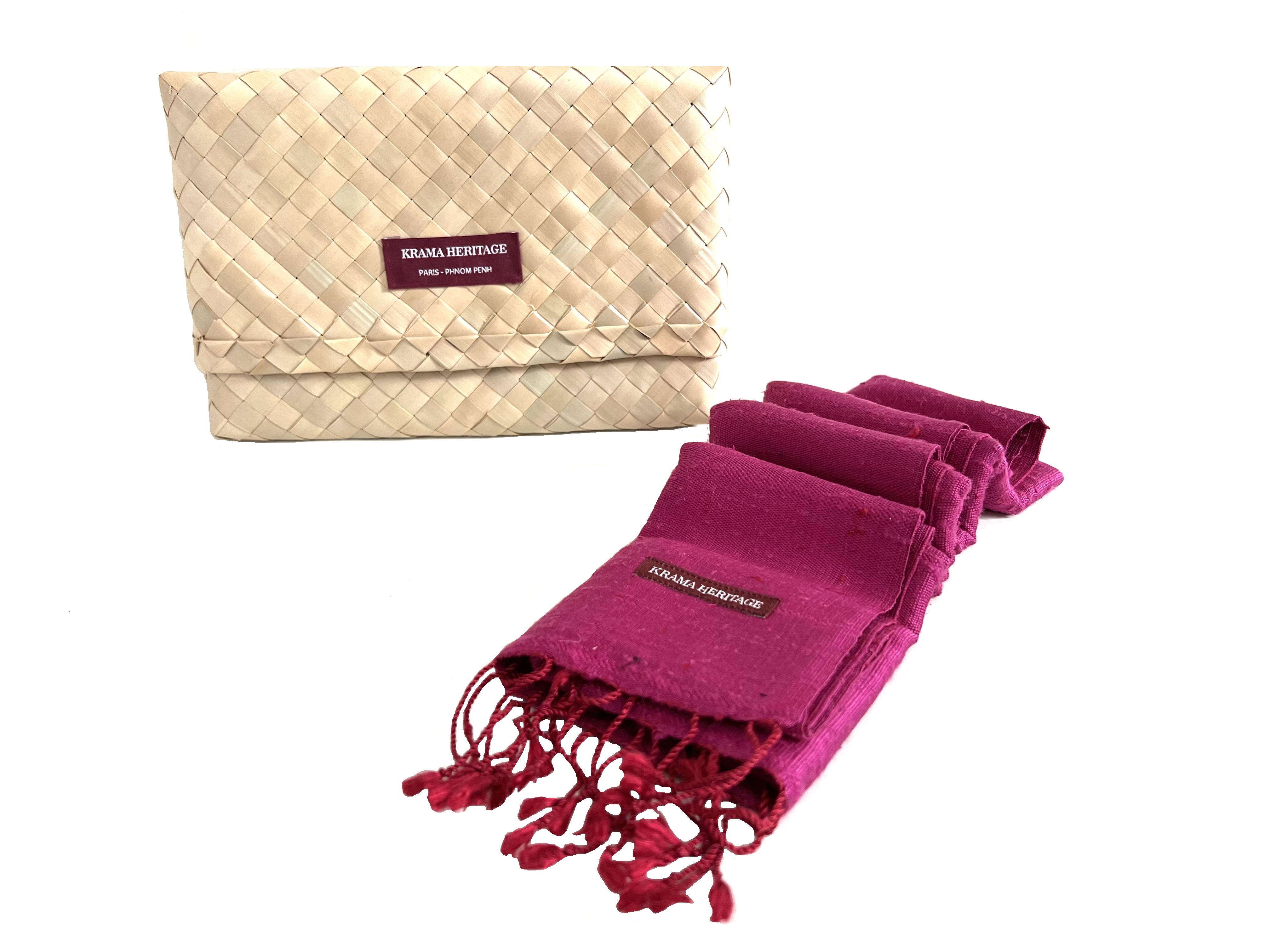 Le Krama Texturé Fushia 6