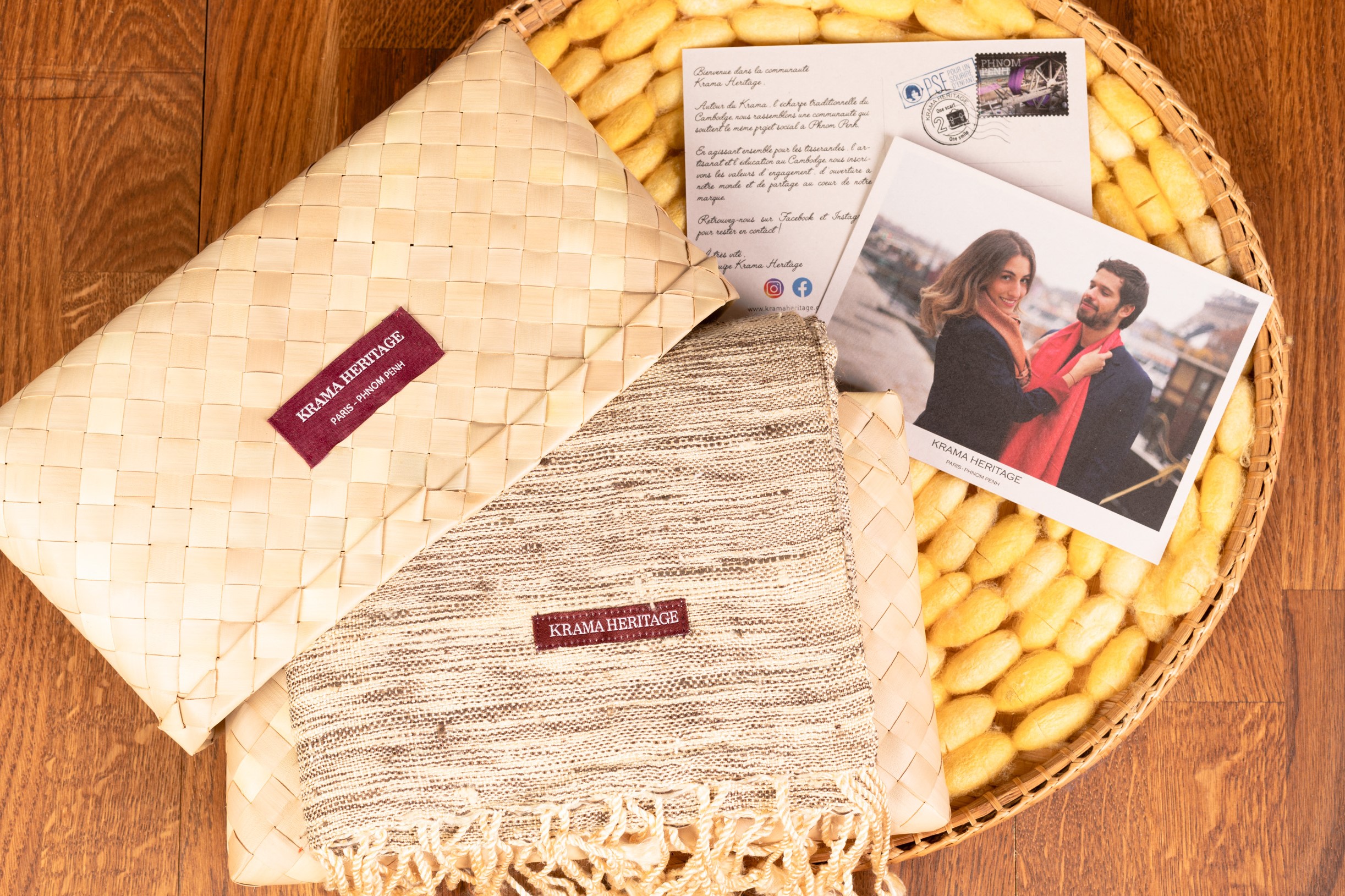 Le Grand Krama Texturé Sable 2