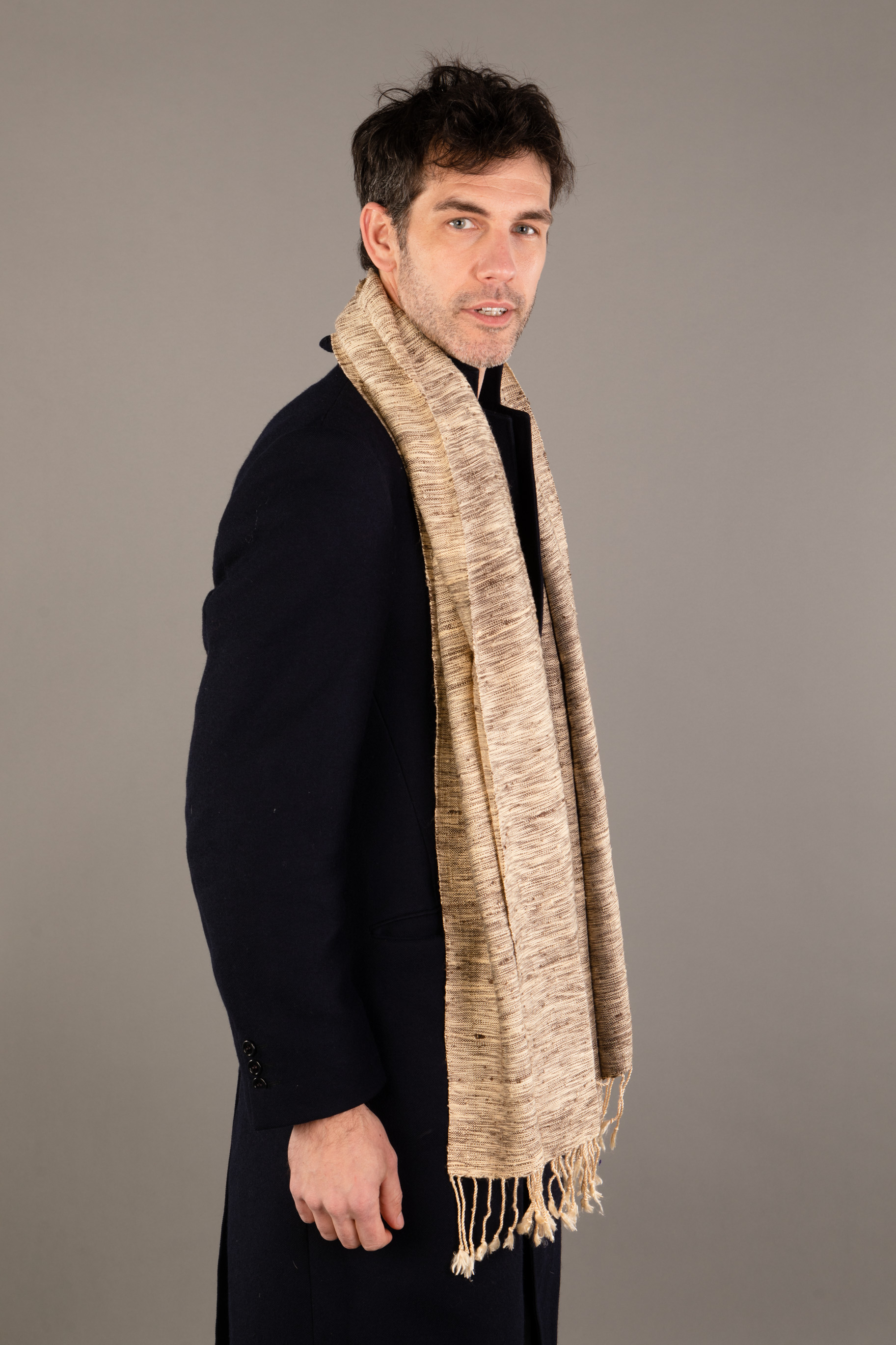 Le Grand Krama Texturé Sable 4