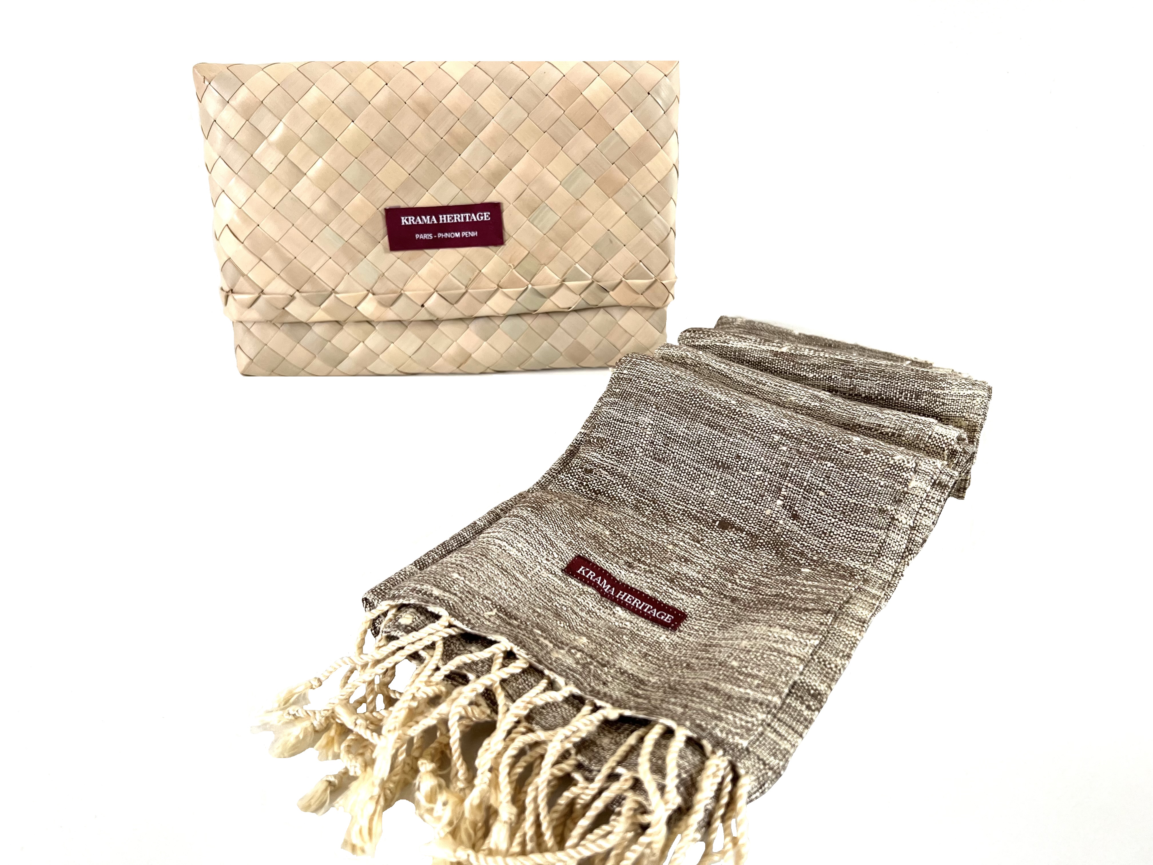 Le Grand Krama Texturé Sable 7