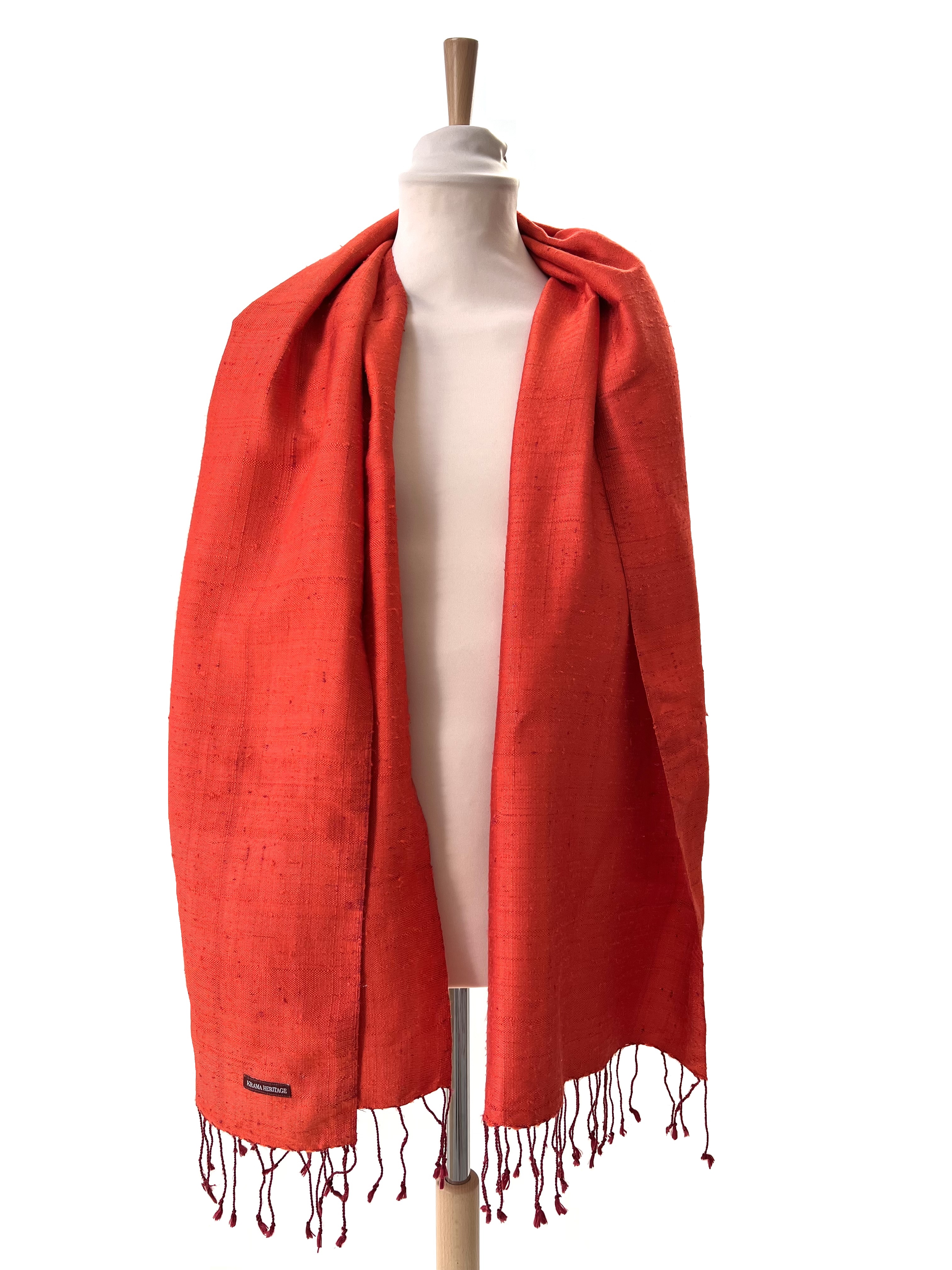 Le Grand Krama Texturé Orangé 5