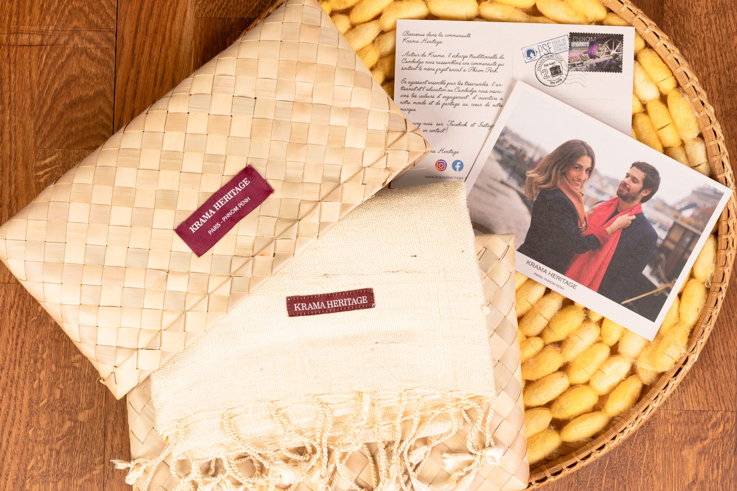 Le Grand Krama Texturé Naturel 2