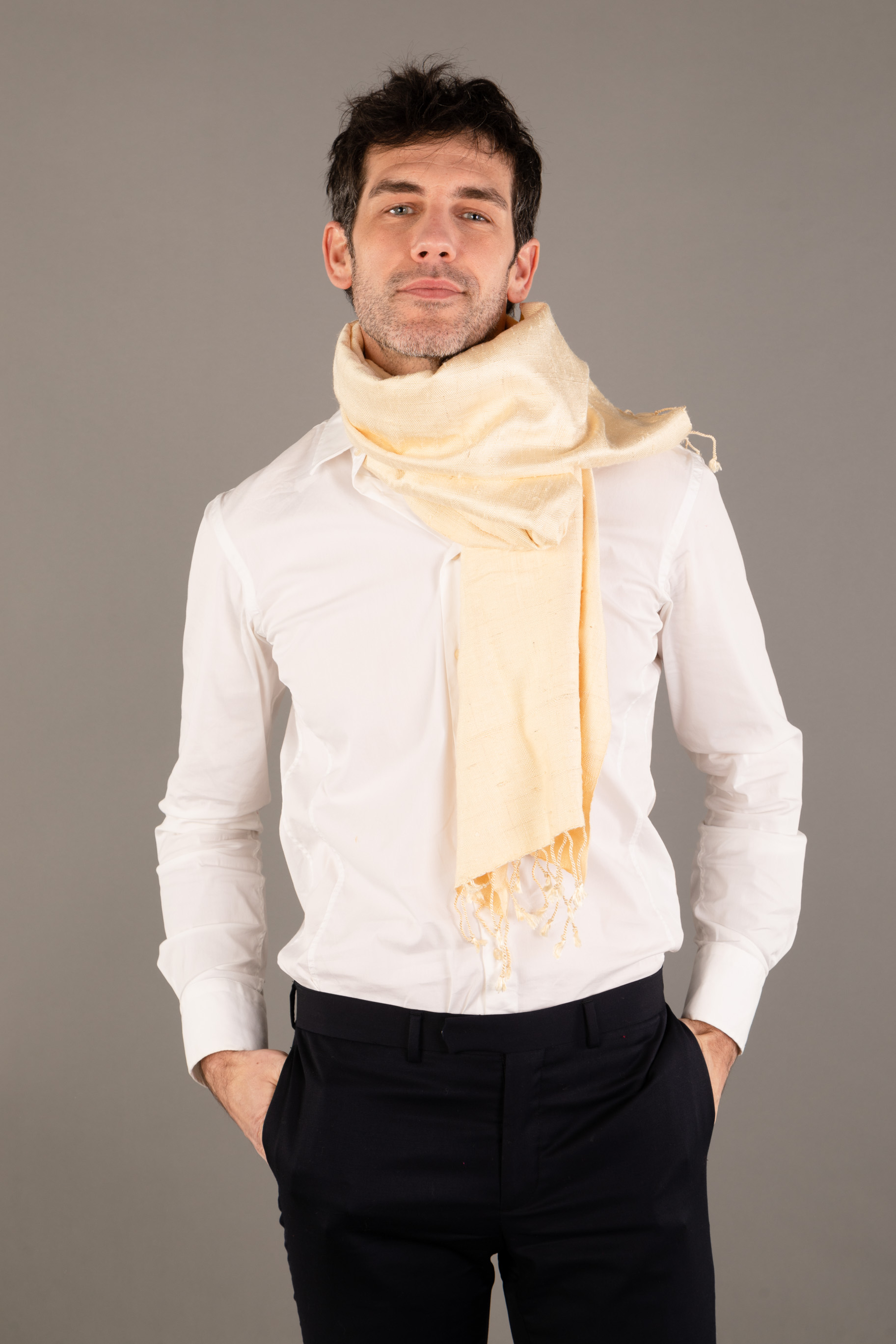 Le Grand Krama Texturé Naturel 4