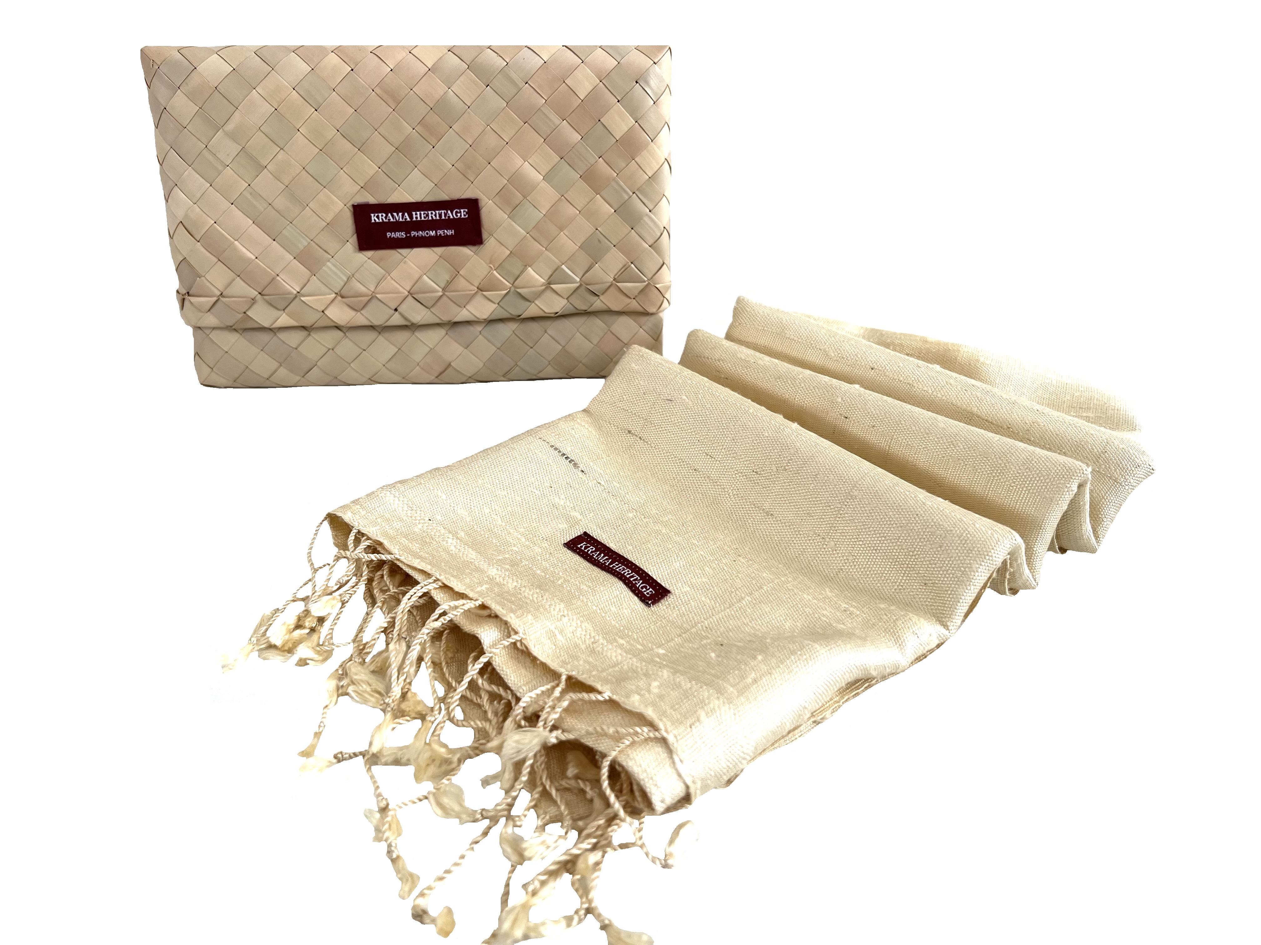 Le Grand Krama Texturé Naturel 7
