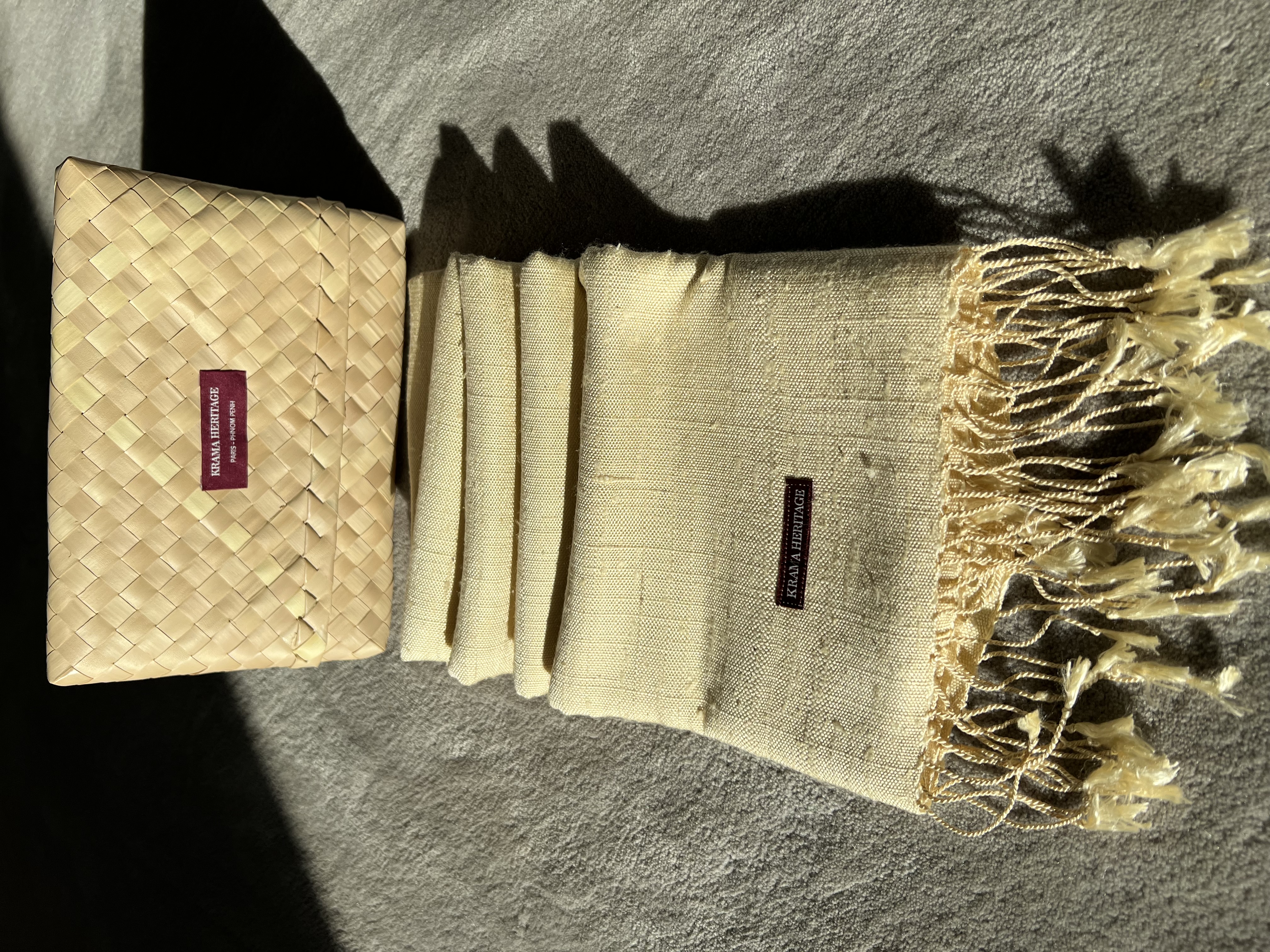 Le Grand Krama Texturé Naturel 5