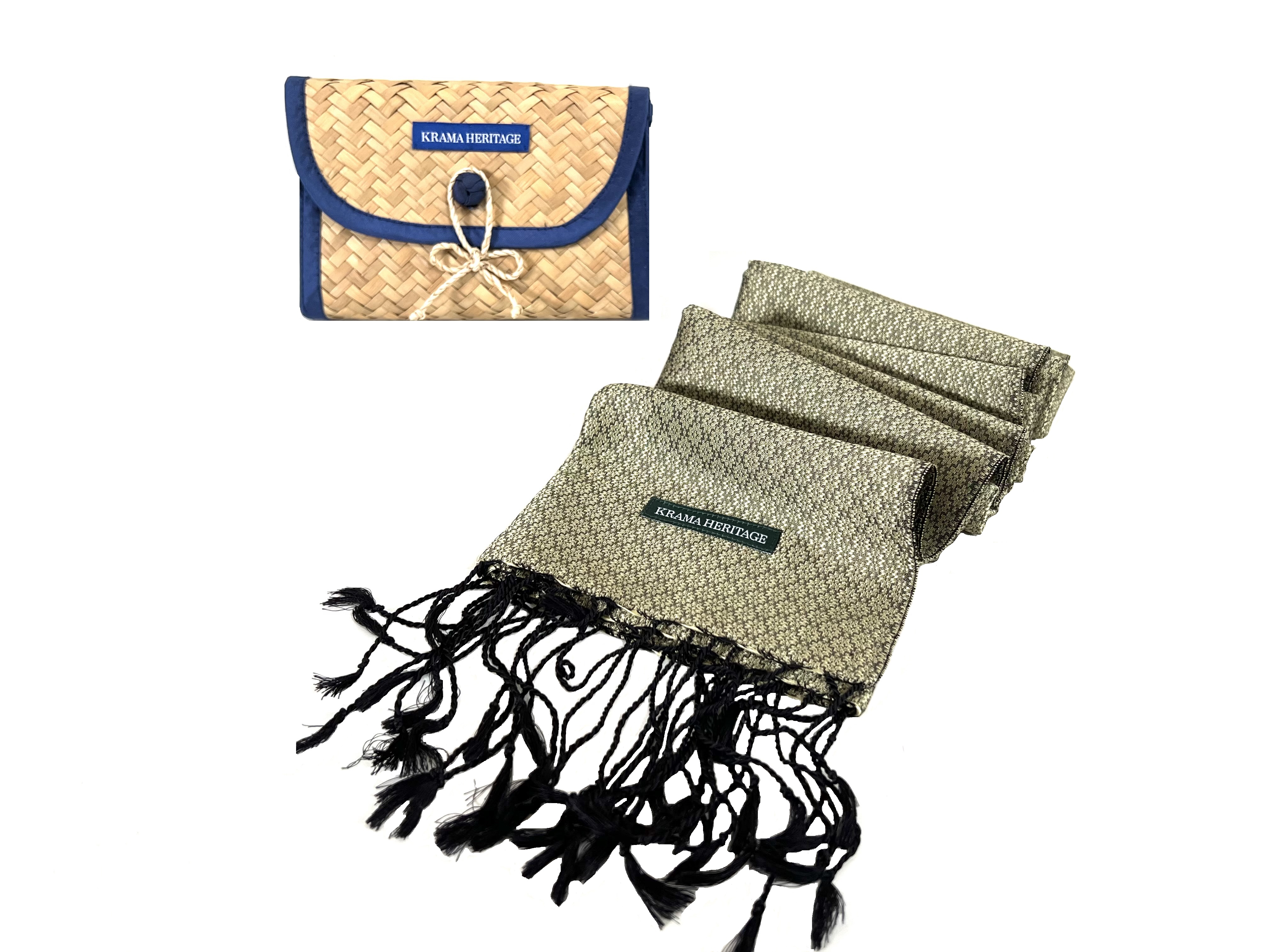 Le Krama en Soie Jasmin Luxueux Emeraude 7