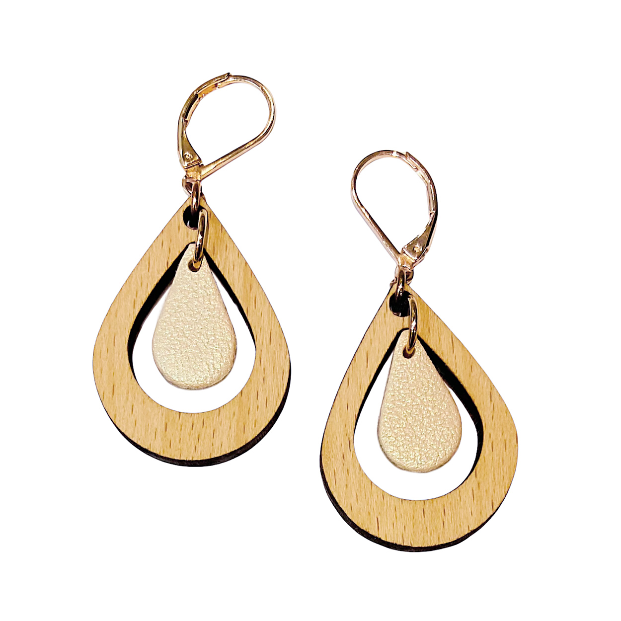Boucles d'oreilles AMANDE Ivoire 4