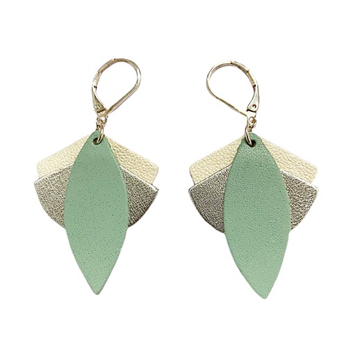 Boucles d'oreilles LOTUS Menthe