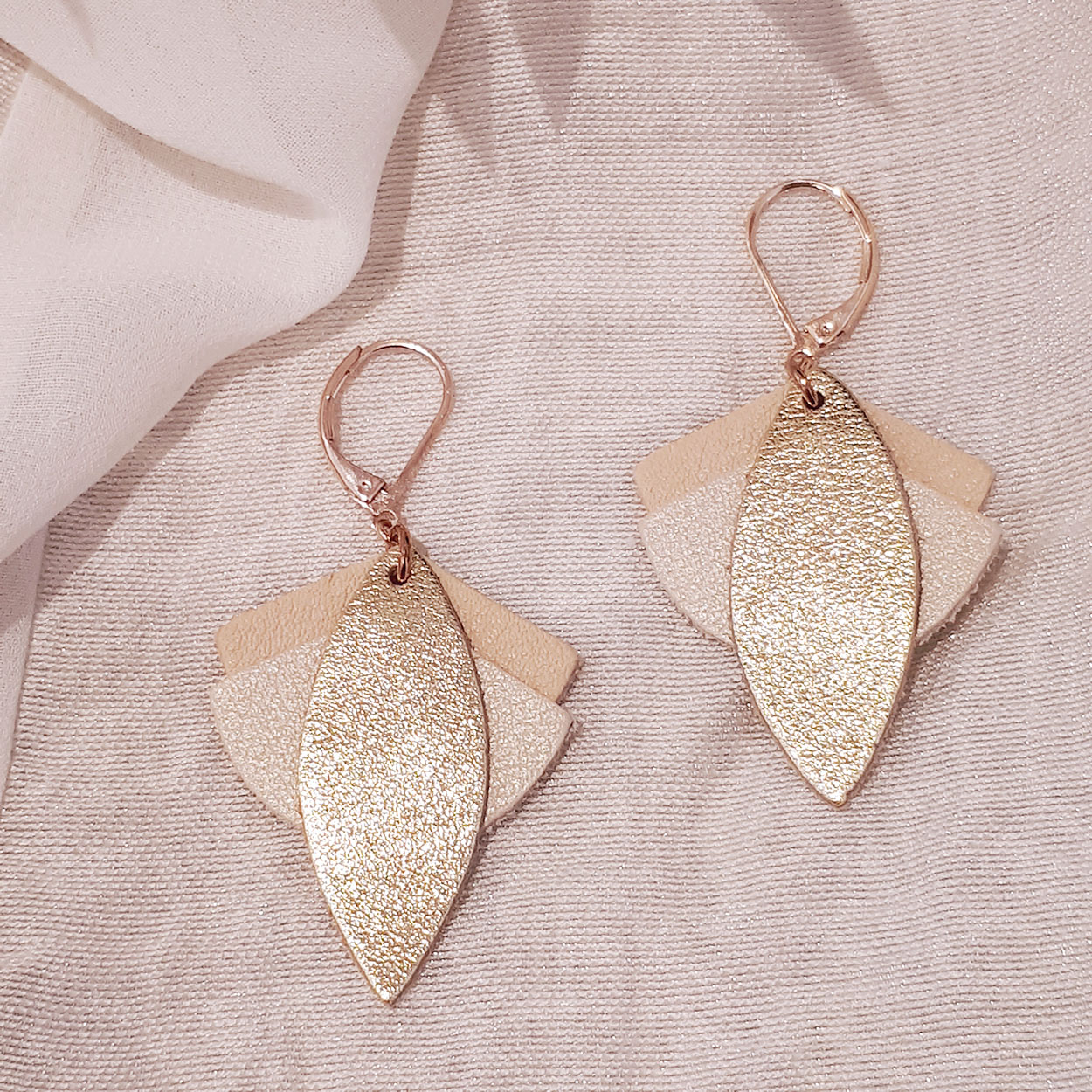 Boucles d'oreilles LOTUS Ivoire 5