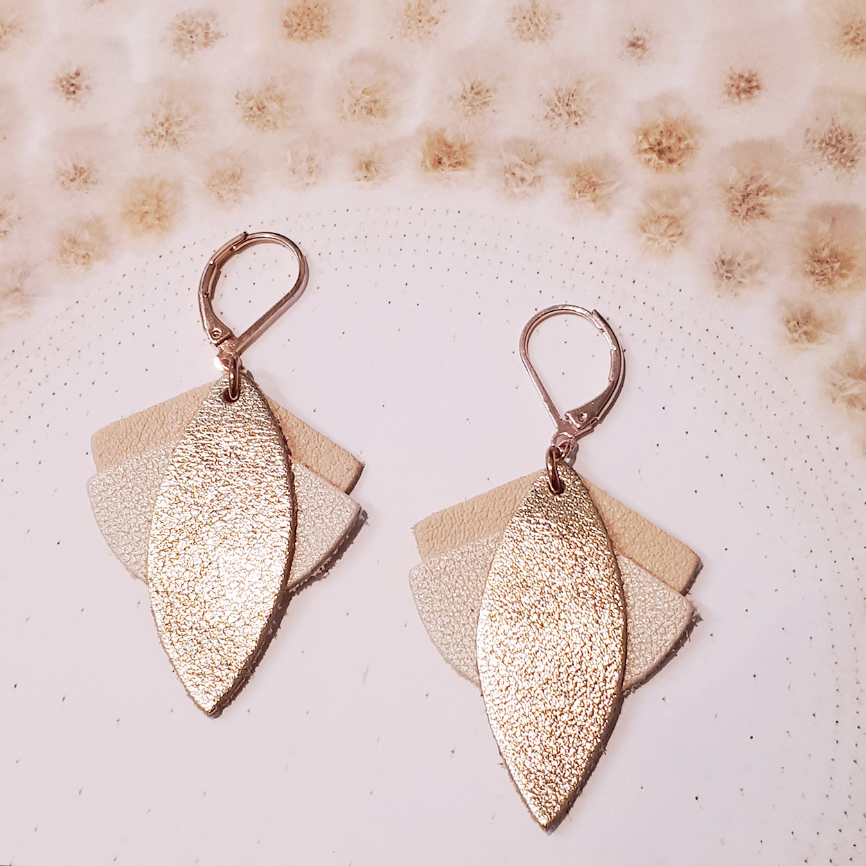 Boucles d'oreilles LOTUS Ivoire 6