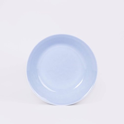 Assiette creuse ronde en porcelaine - Bleu clair