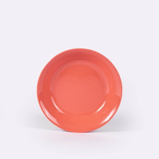 assiette en porcelaine creuse terracotta de face