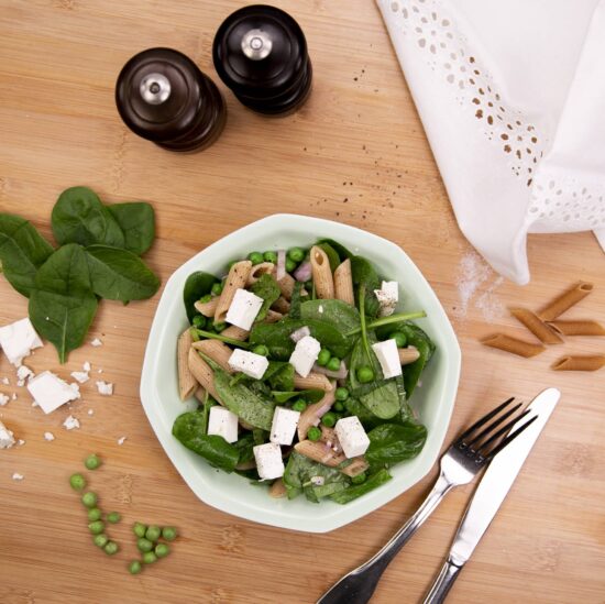 assiette creuse octogonale en porcelaine vert