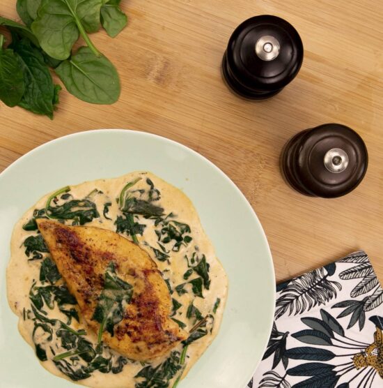 Assiette plate ronde en porcelaine - Vert 2