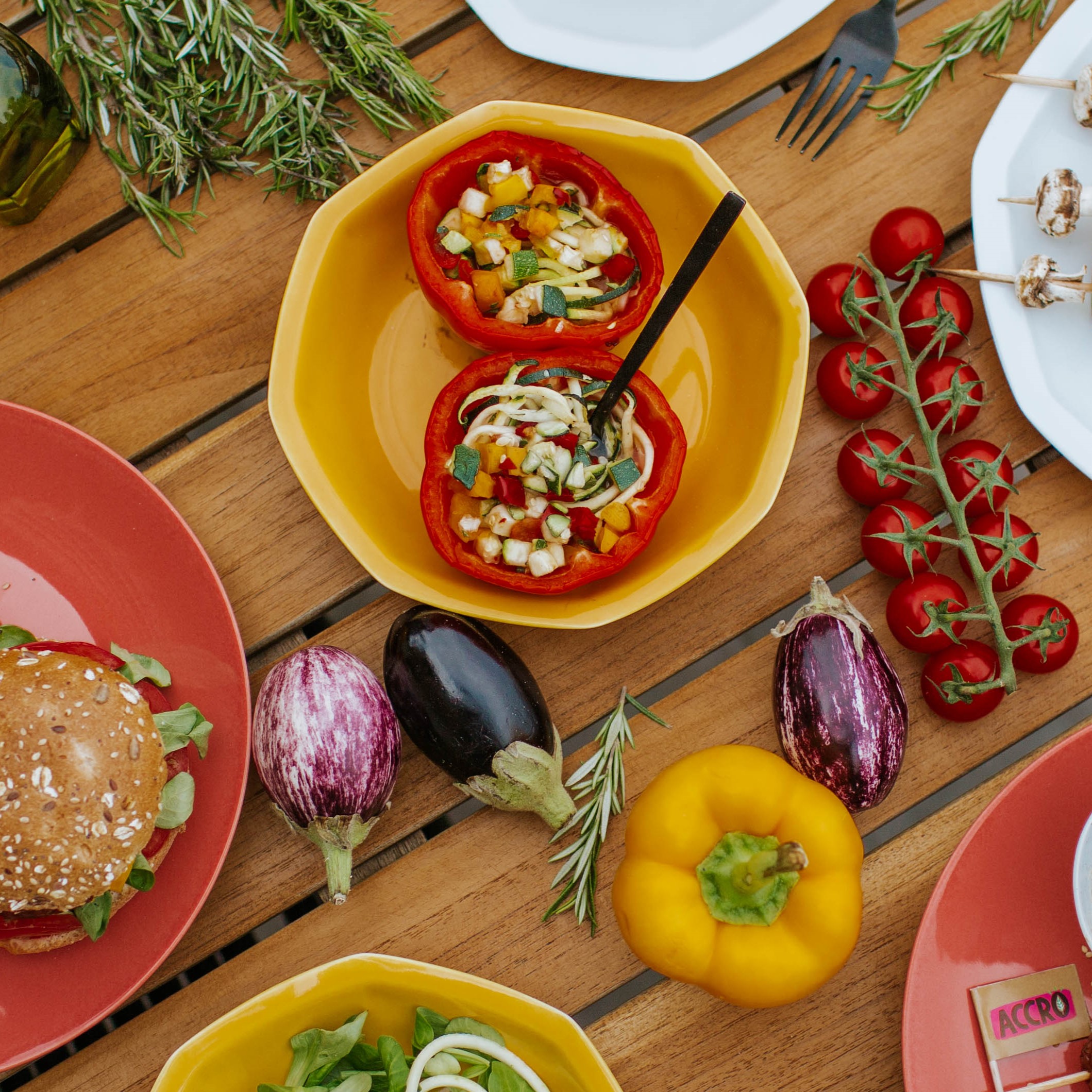 Assiette creuse octogonale en porcelaine - Jaune 4