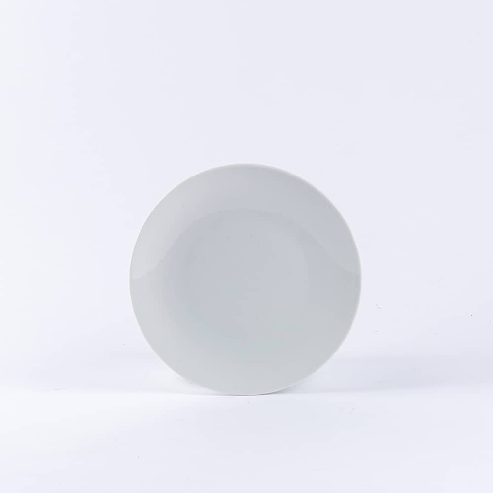 assiette à dessert ronde en porcelaine de Limoges blanche