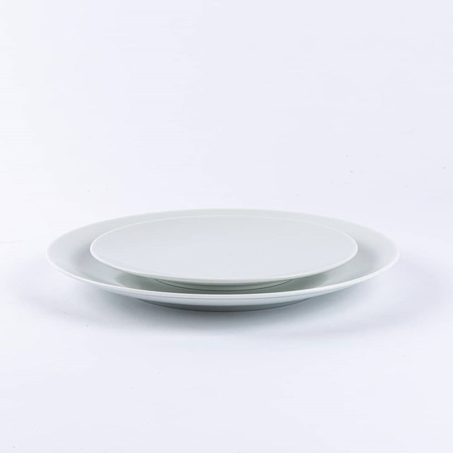 assiette à dessert ronde en porcelaine de Limoges blanche
