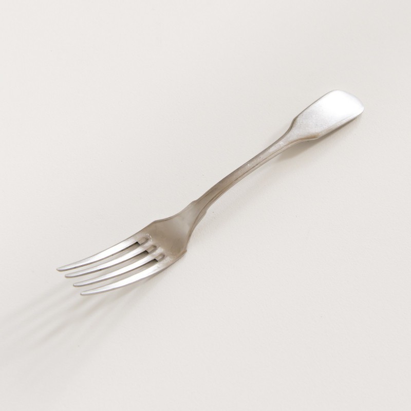 Fourchette de service Argentry inox patiné, fabriquée en Italie