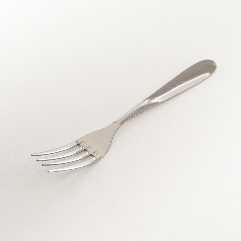 Lot 6 fourchettes de cantine en inox, fabriqué en France