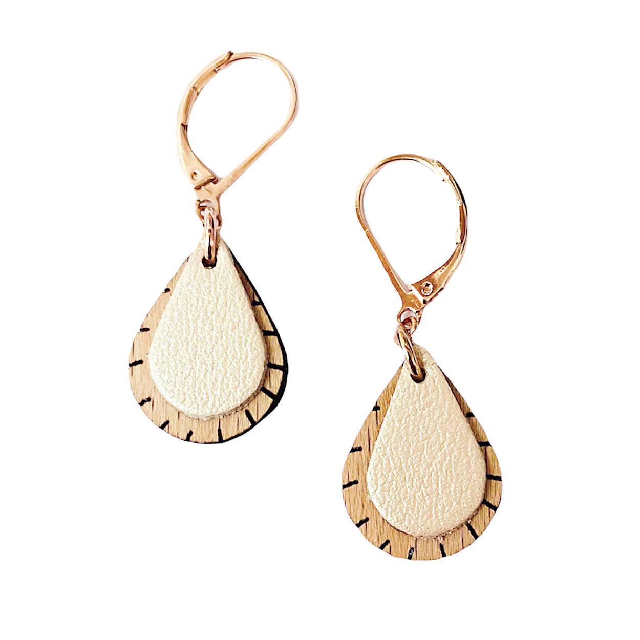 Boucles d'oreilles GOUTTE Ivoire 5