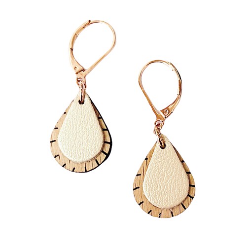 Boucles d'oreilles GOUTTE Ivoire