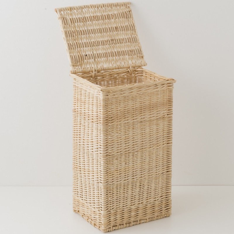 Panier à linge en osier, fabriqué en France