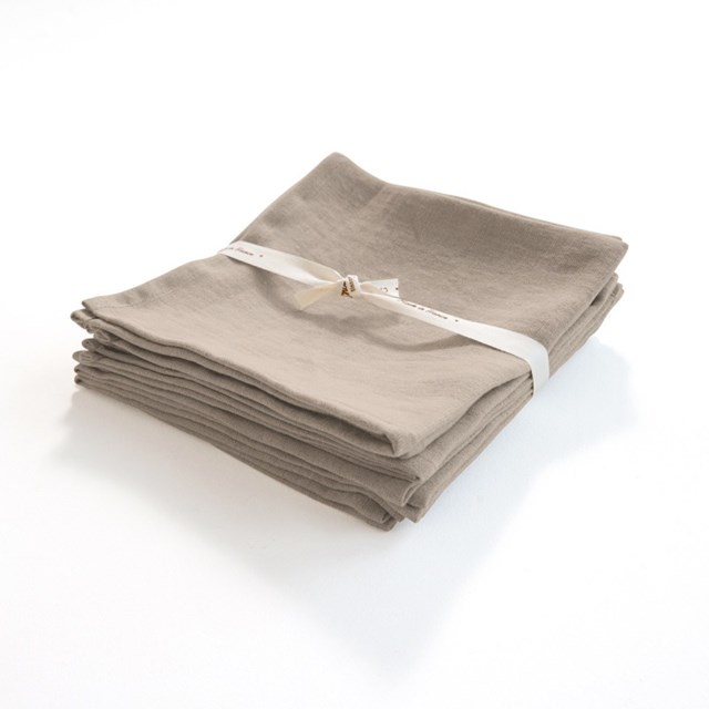 Serviette en lin léger - Grège 2