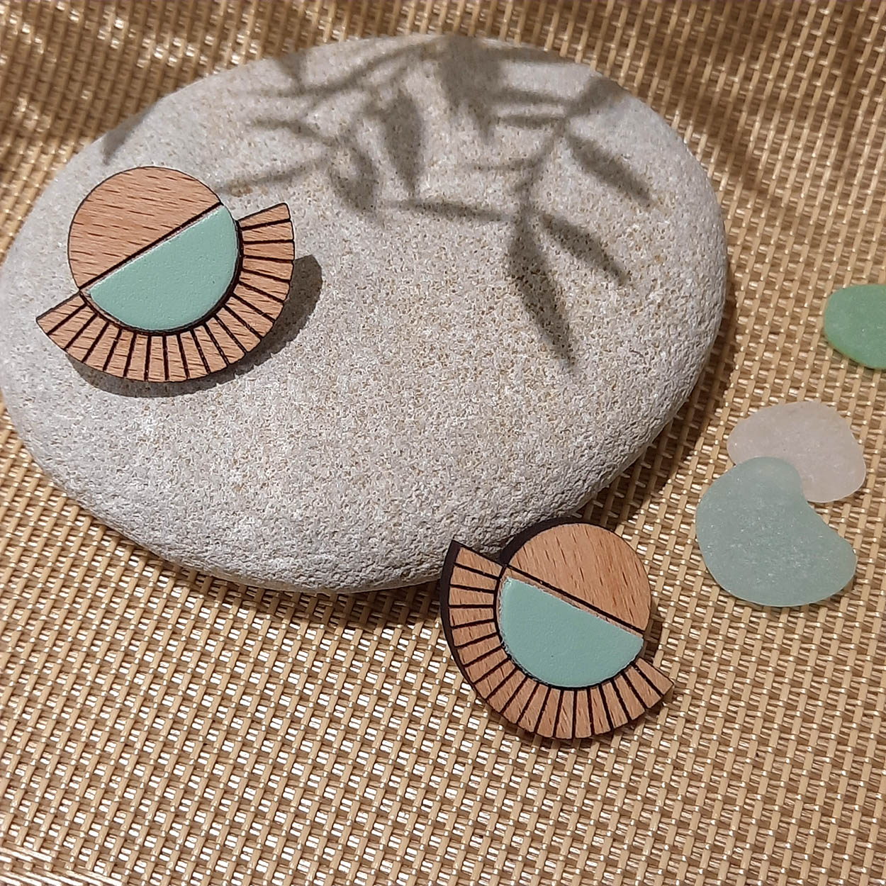 Puces d'oreilles AZTÈQUE Menthe 4