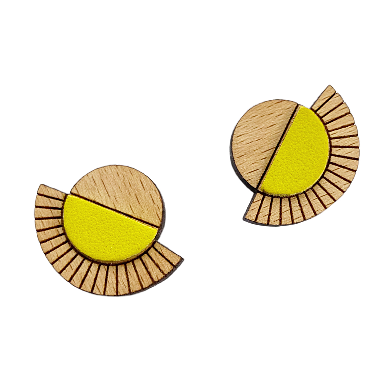 Puces d'oreilles AZTÈQUE Jaune 4