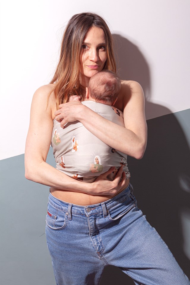 Naissance publique bandeau de peau-à-peau et d'allaitement en coton bio