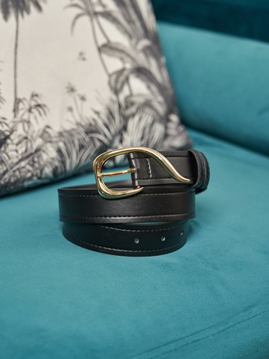 Ceinture Virgule vegan - Noir