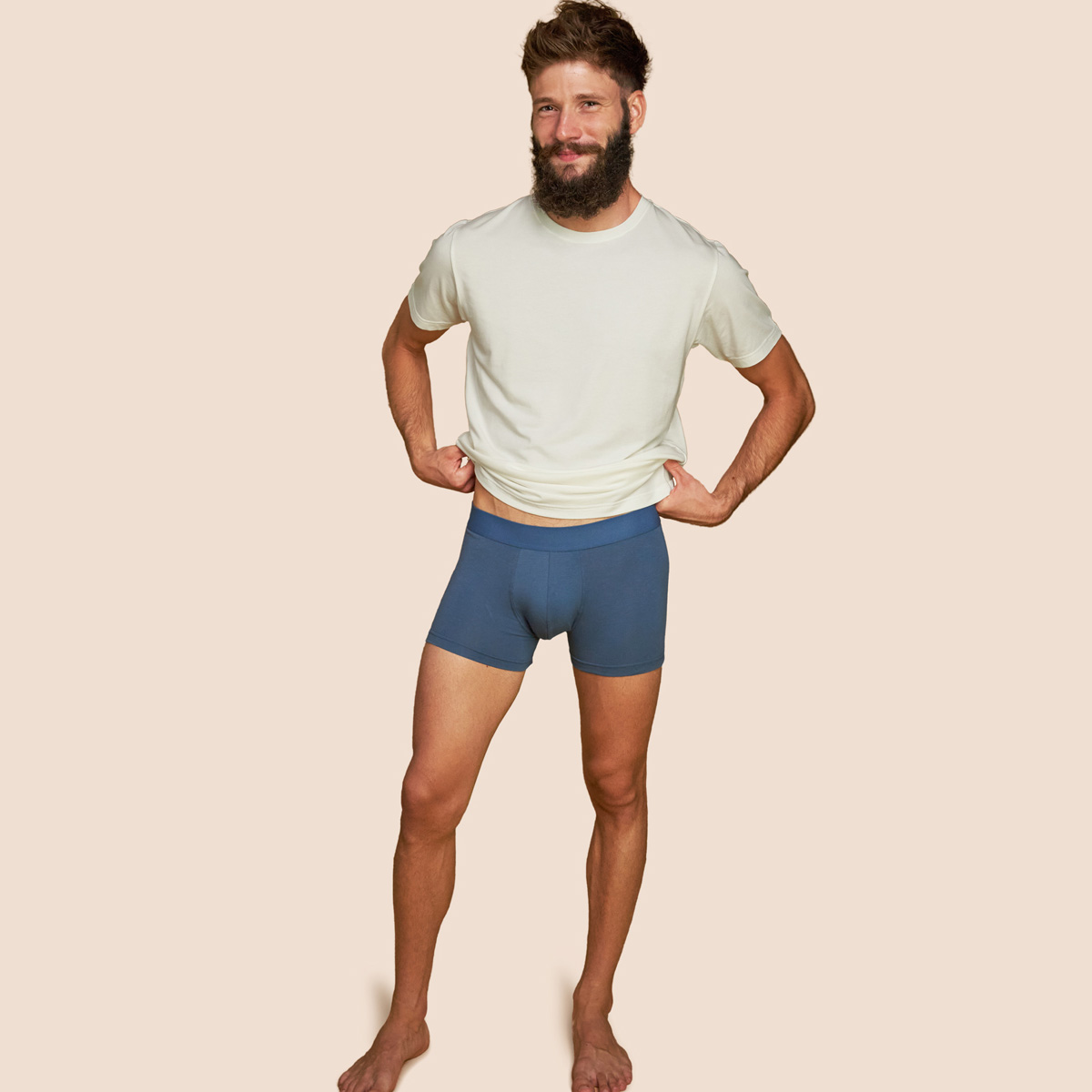 Boxer bio pour hommes bleu céruléen