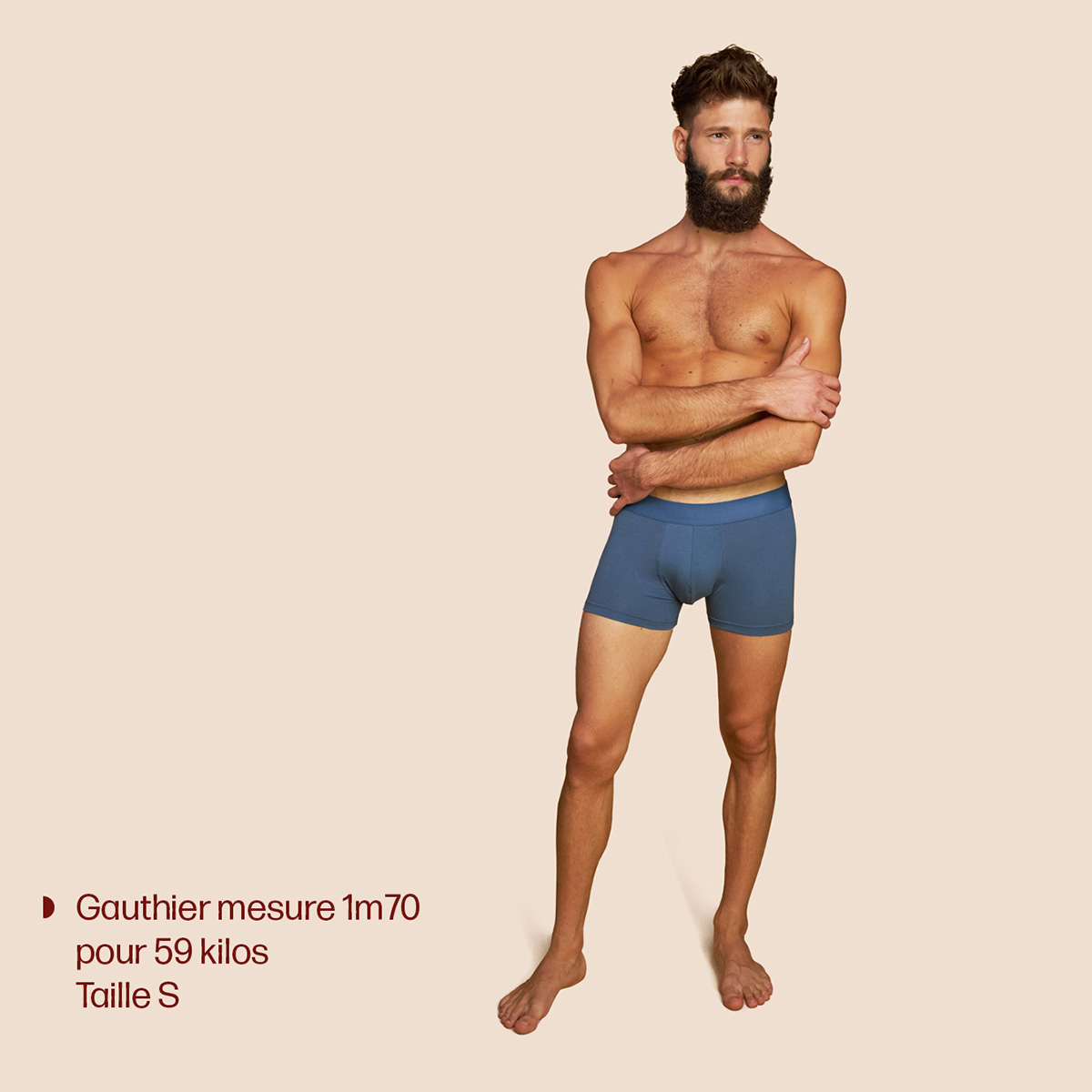 Boxer bio pour hommes bleu céruléen