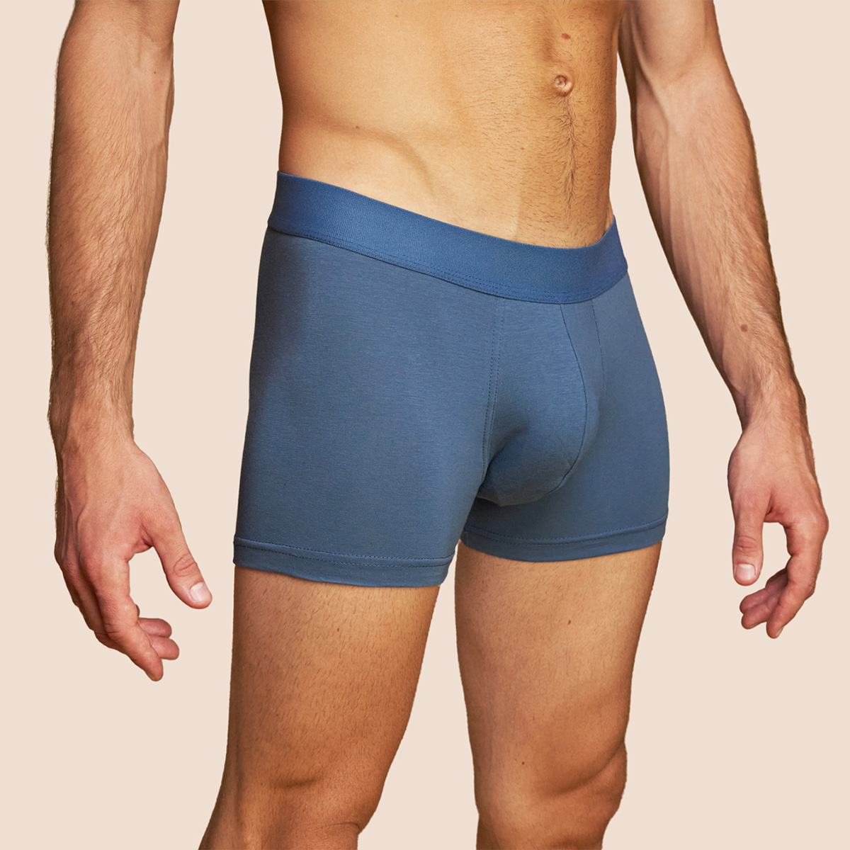 Boxer bio pour hommes bleu céruléen