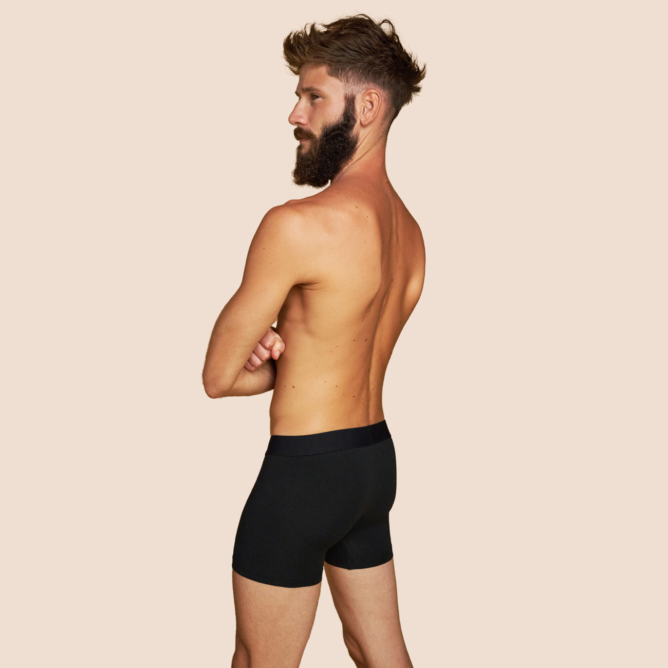 Boxer coton biologique noir pour hommes