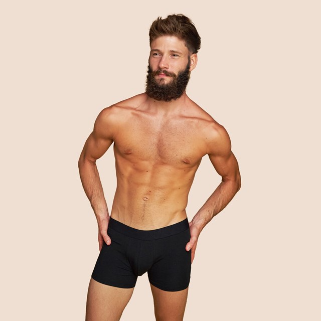 Boxer coton biologique noir pour hommes