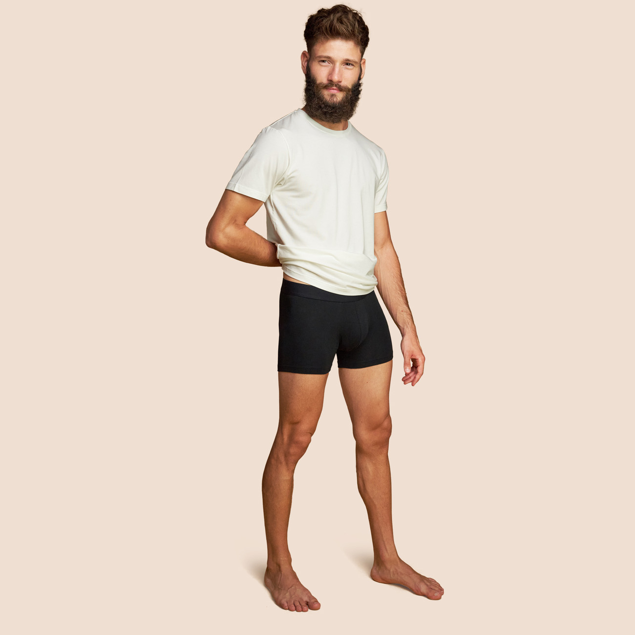 Boxer coton biologique noir pour hommes