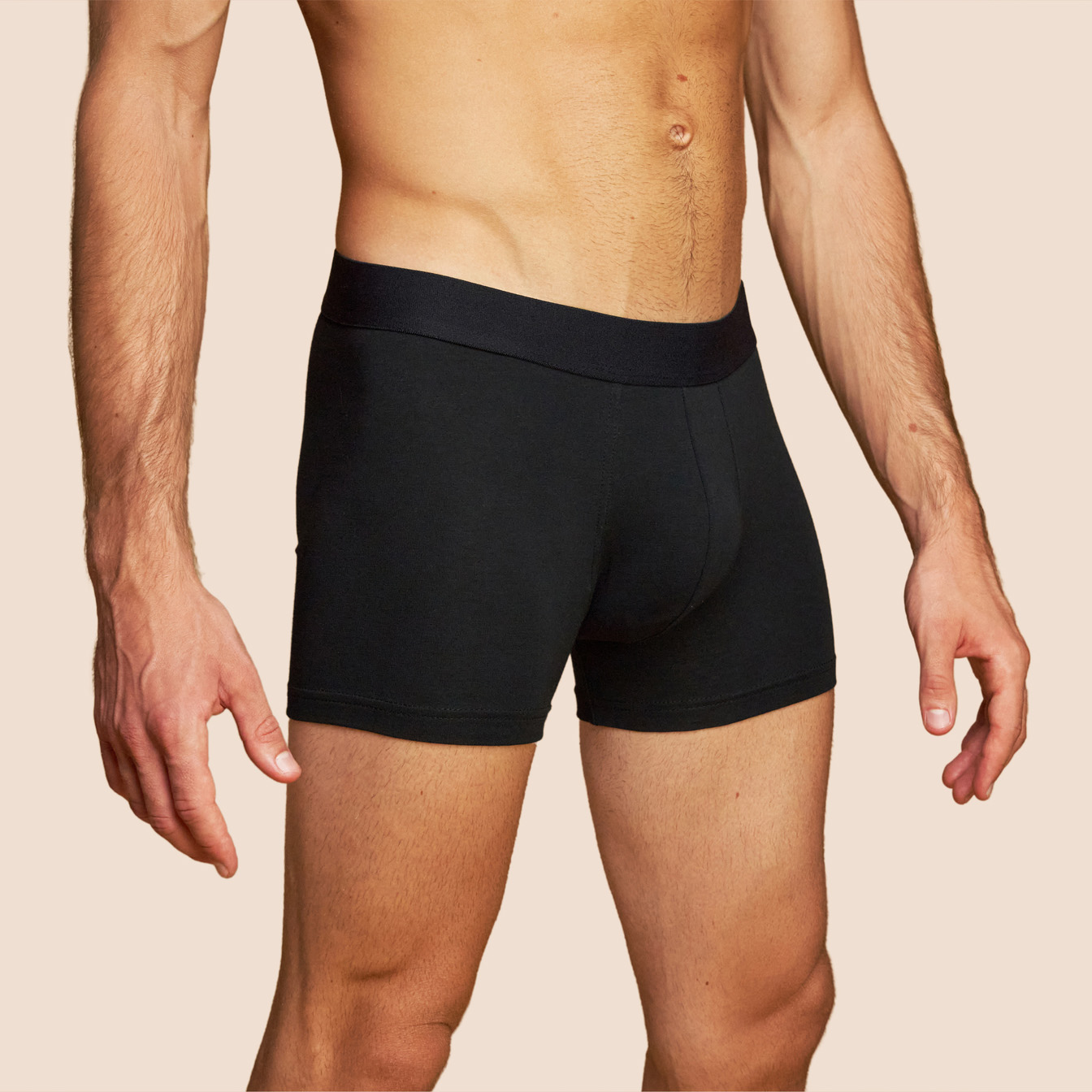 Boxer coton biologique noir pour hommes