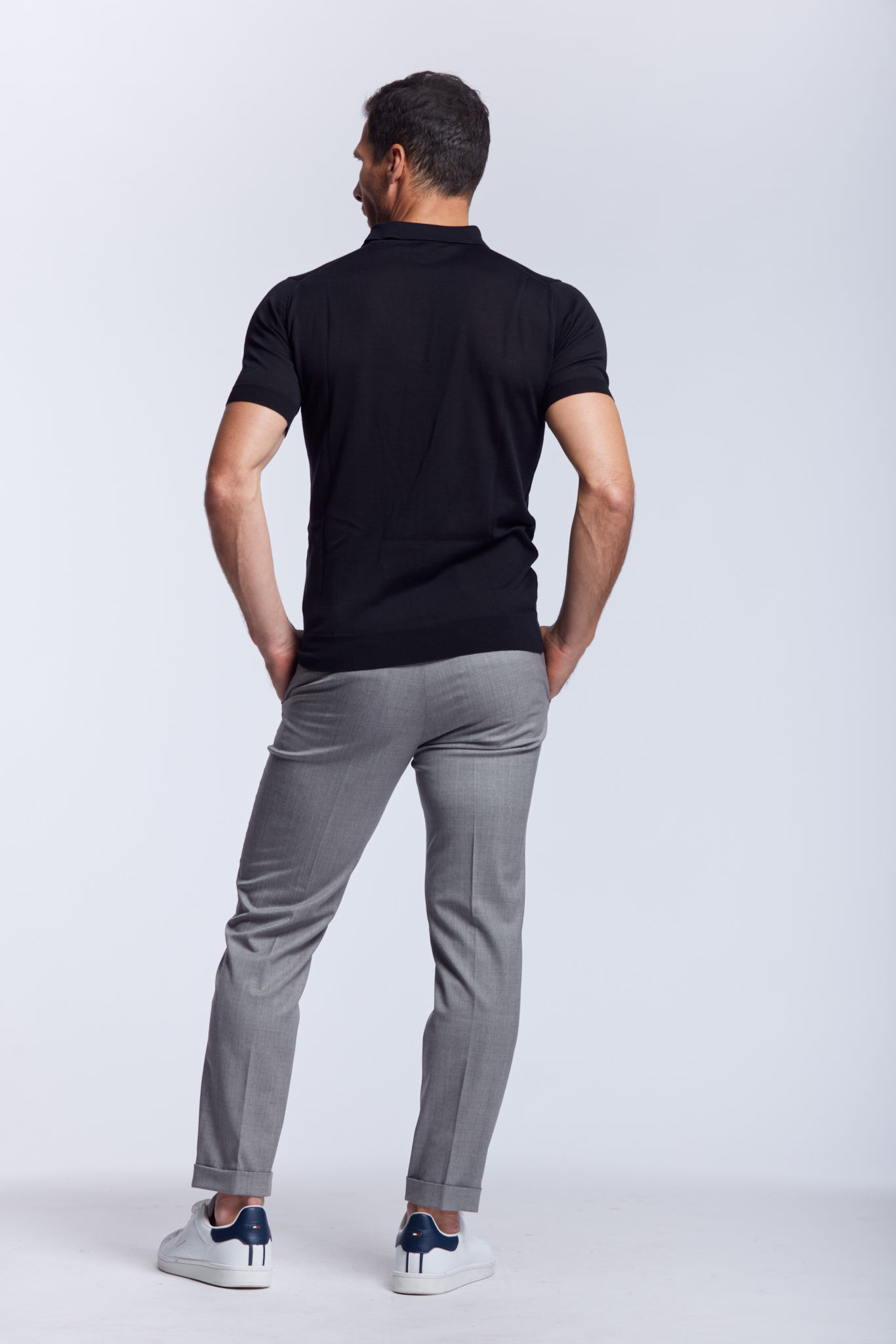 polo léger manches courtes Arguin en maille de merinos et Tencel