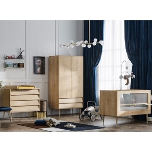 Chambre bébé complète MOON - Chêne Vintage