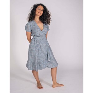 Robe Portefeuille Zolanta 100% Ecovero Imprimé Graphique