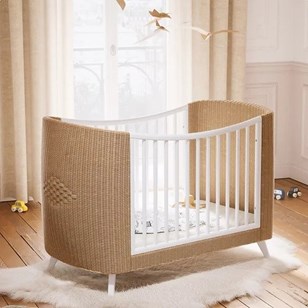 Lit bébé évolutif en bois Coquillage Neige - 60x120cm